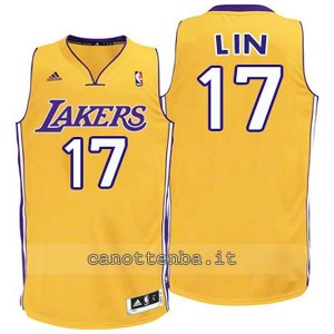 maglia nba bambino los angeles lakers jeremy lin #17 giallo