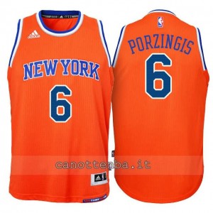 maglia nba bambino new york knicks kristaps porzingis #6 arancia