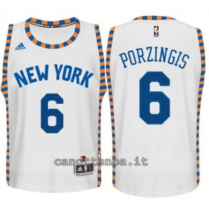 maglia nba bambino new york knicks kristaps porzingis #6 bianca