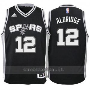 maglia nba bambino san antonio spurs LaMarcus aldridge #12 nero