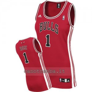 maglia nba donna chicago bulls derrick rose #1 rosso