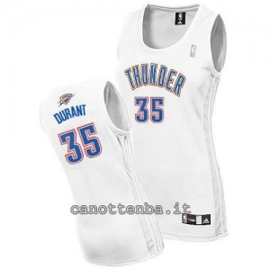 maglia nba donna oklahoma city thunder kevin durant #35 bianca