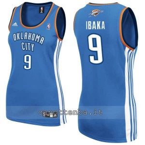 maglia nba donna oklahoma city thunder serge ibaka #9 blu