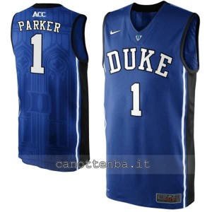 maglia ncaa duke university jabari parker #1 blu