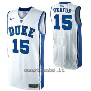 maglia ncaa duke university jahlil okafor #15 bianca