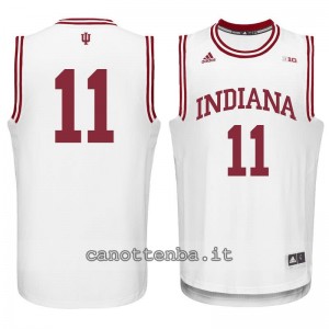 maglia ncaa indiana hoosiers isiah thomas #11 bianca