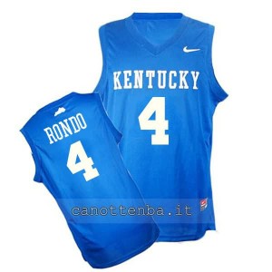 maglia ncaa kentucky wildcats rajon rondo #4 blu