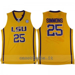 maglia ncaa louisiana state university ben simmons #25 giallo