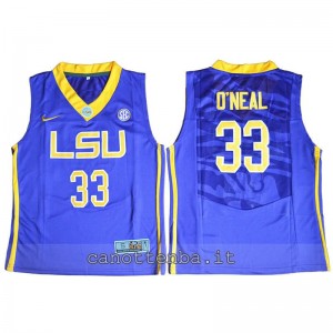 maglia ncaa louisiana state university shaquille o'neal #33 blu