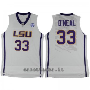 maglia ncaa louisiana state university shaquille o'neal #33 grigio