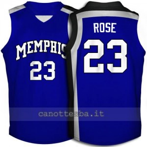 maglia ncaa memphis tigers derrick rose #23 blu