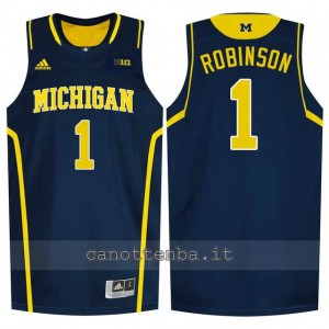 maglia ncaa michigan wolverines glenn robinson #1 blu