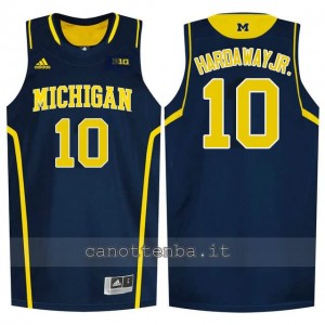 maglia ncaa michigan wolverines tim hardaway #10 blu