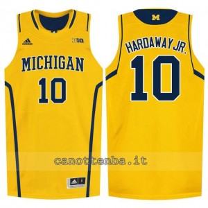 maglia ncaa michigan wolverines tim hardaway #10 giallo