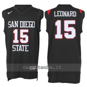 maglia ncaa san diego state kawhi leonard #15 nero