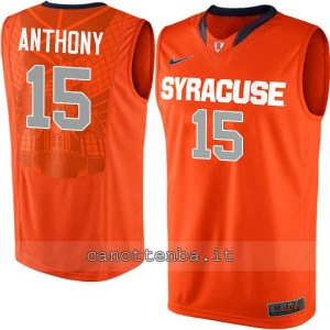 maglia ncaa syracuse orange carmelo anthony #15 arancia