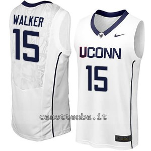 maglia ncaa uconn huskies kemba walker #15 bianca