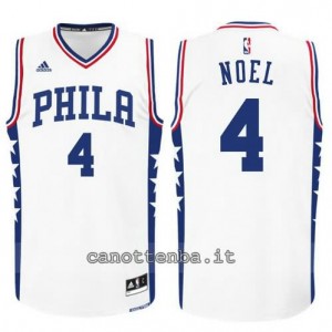 maglia nerlens noel #4 philadelphia 76ers 2015-2016 bianca