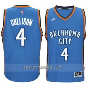 maglia nick collison #4 oklahoma city thunder 2014-2015 blu