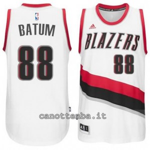 maglia nicolas batum #88 portland trail blazers 2014-2015 bianca