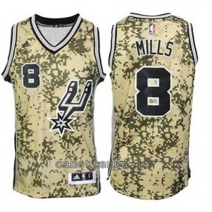 maglia patty mills #8 san antonio spurs camo