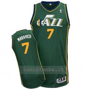 maglia pete maravich #7 utah jazz revolution 30 verde