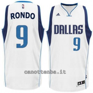 maglia rajon rondo #9 dallas mavericks bianca