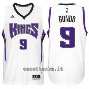 maglia rajon rondo #9 sacramento kings 2014-2015 bianca