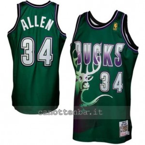 maglia ray allen #34 milwaukee bucks 1996-1997 retro