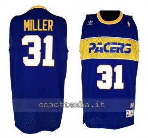 maglia reggie miller #31 indiana pacers 1985-1990 blu