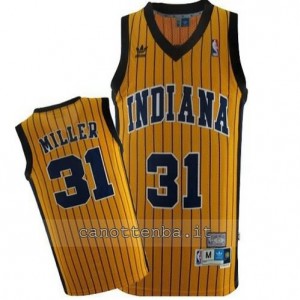 maglia reggie miller #31 indiana pacers striscia giallo