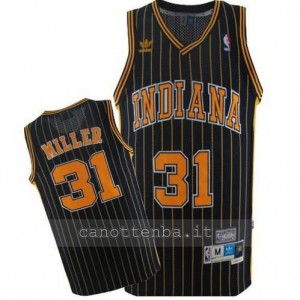 maglia reggie miller #31 indiana pacers striscia nero