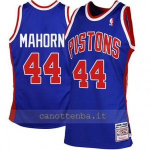 maglia rick mahorn #44 detroit pistons blu