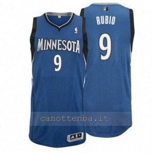 maglia ricky rubio #9 minnesota timberwolves revolution 30 blu