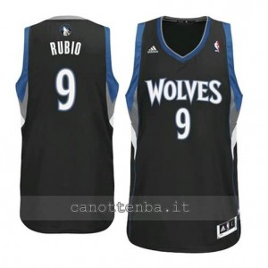 maglia ricky rubio #9 minnesota timberwolves revolution 30 nero