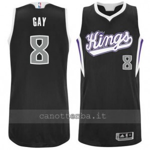 maglia rudy gay #8 sacramento kings revolution 30 nero