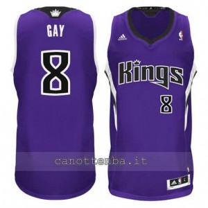 maglia rudy gay #8 sacramento kings revolution 30 porpora