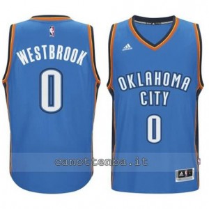 maglia russell westbrook #0 oklahoma city thunder 2014-2015 blu