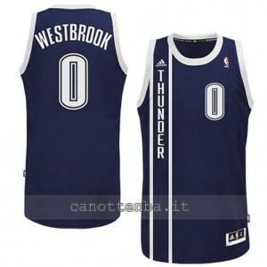 maglia russell westbrook #0 oklahoma city thunder alternato blu