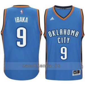 maglia serge ibaka #9 oklahoma city thunder 2014-2015 blu