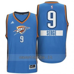 maglia serge ibaka #9 oklahoma city thunder natale blu