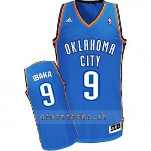 maglia serge ibaka #9 oklahoma city thunder revolution 30 blu