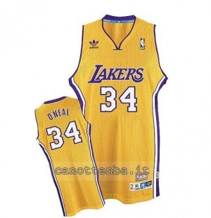 maglia shaquille o'neal #34 los angeles lakers soul giallo