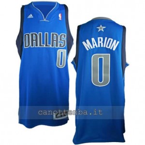 maglia shawn marion #0 dallas mavericks revolution 30 blu