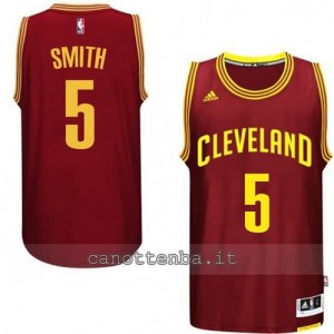 maglia smith #5 cleveland cavaliers 2014-2015 rosso