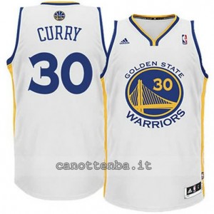 maglia stephen curry #30 golden state warriors revolution 30 bianca