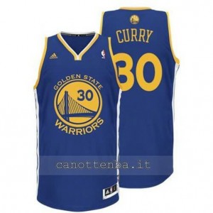 maglia stephen curry #30 golden state warriors revolution 30 blu