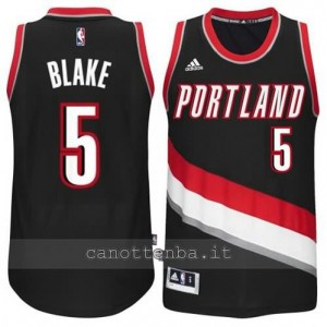 maglia steve blake #5 portland trail blazers 2014-2015 nero