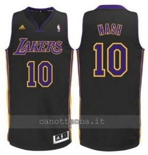 maglia steve nash #10 los angeles lakers nero