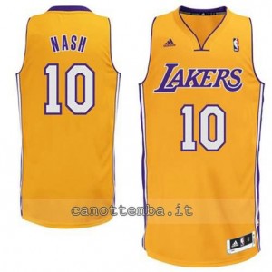 maglia steve nash #10 los angeles lakers revolution 30 giallo